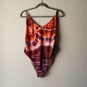 H&M Tye Dye High Cut Swimsuit